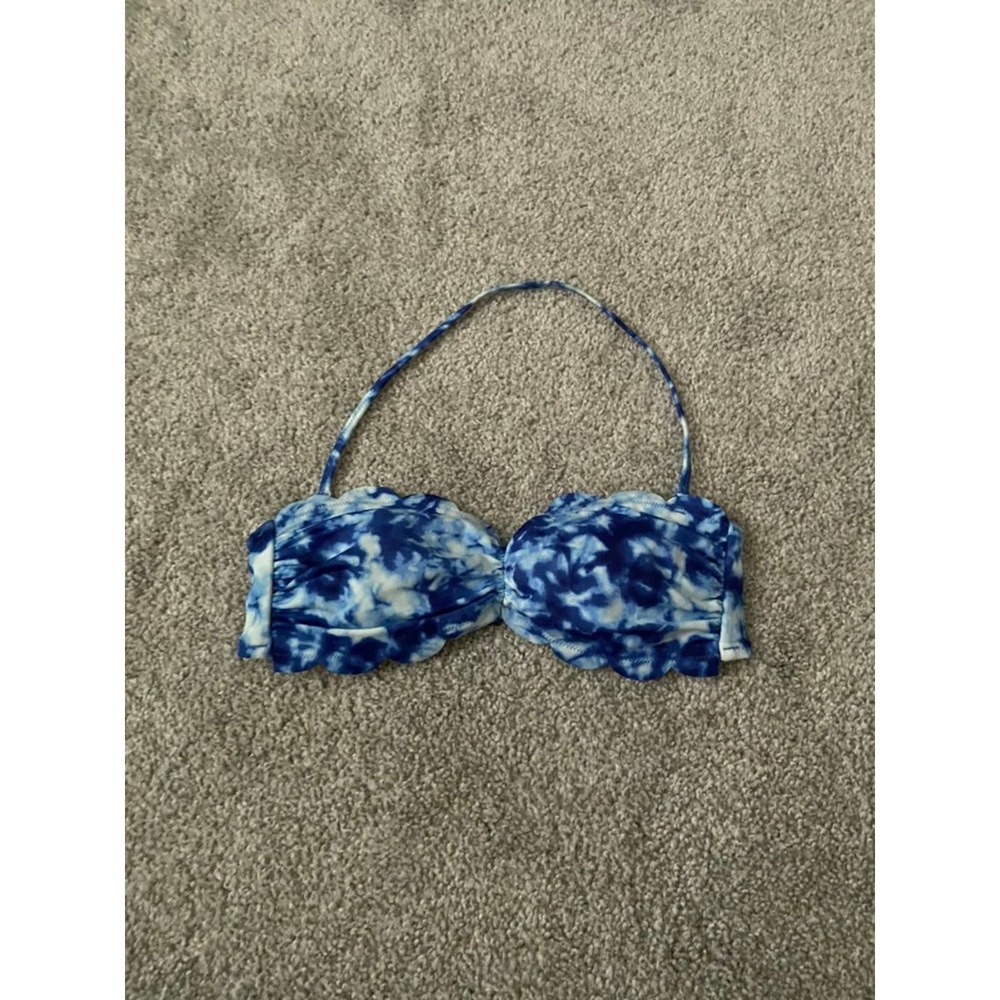 PINK XS blue tye die bikini‎ top